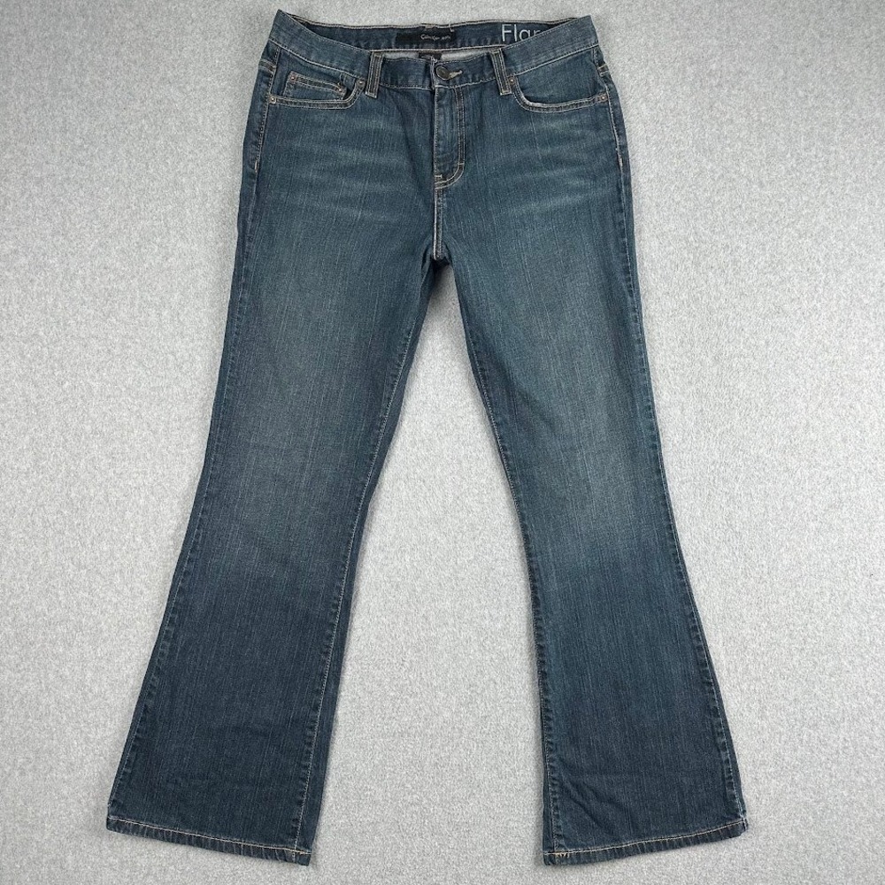 Calvin‎ Klein Jeans Women's Flare Jeans Blue Denim 32x30 Bootcut Dark Wash Rodeo